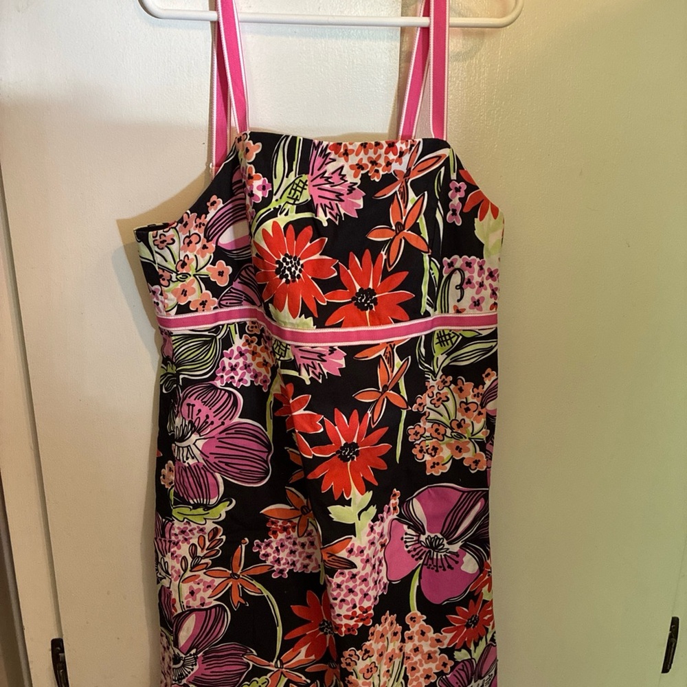 Lilly Pulitzer Black and Pink Floral Dress vintage black flower market size 12